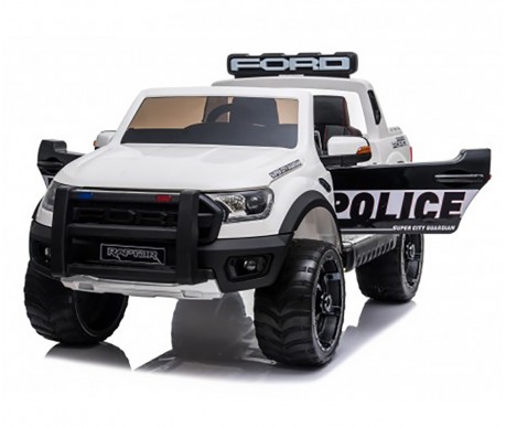 Детский электромобиль Ford Ranger Raptor Police с мигалками - DK-F150RP-WHITE
