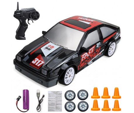 Радиоуправляемая машина для дрифта Toyota AE86 (19 см, 15 км/ч, сменные колеса, фишки) - SC24A07