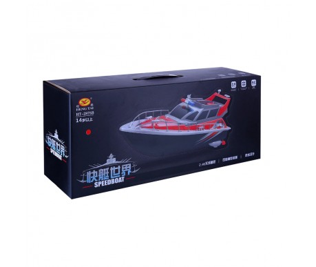 Радиоуправляемый полицейский катер 1:20 2.4G - HT-2875B-RED