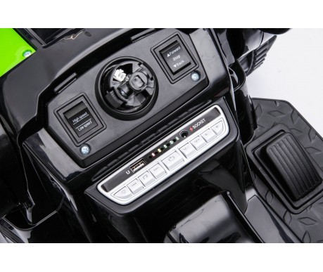 Детский электромобиль трактор с ковшом и пультом управления (зеленый, 2WD, EVA) - HL389-LUX-GREEN