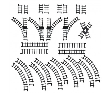 Железная дорога Fenfa (5 вагонов, звук, пускает пар) - 1603C