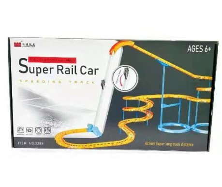 Гоночный автотрек Super Rail Car (1 машина с акб, свет, трюки) - GW-3288