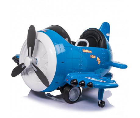 Детский электромобиль - самолет 12V - JJ20201-BLUE