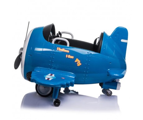 Детский электромобиль - самолет 12V - JJ20201-BLUE