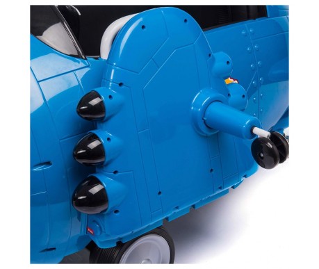 Детский электромобиль - самолет 12V - JJ20201-BLUE