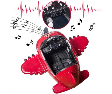 Детский электромобиль - самолет 12V - JJ20201-RED