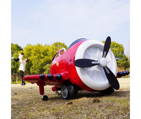 Детский электромобиль - самолет 12V - JJ20201-RED