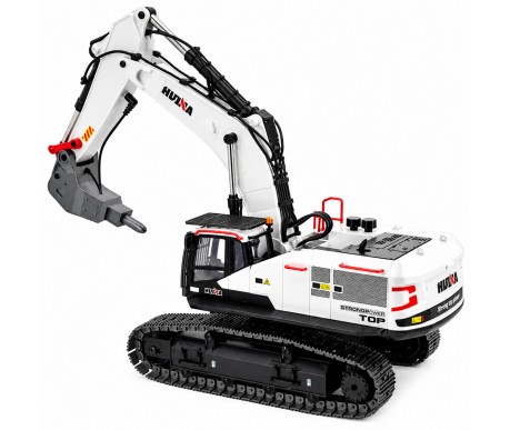 Радиоуправляемый экскаватор белый HUI NA TOYS масштаб 1:14 2.4G - HN1594-WHITE