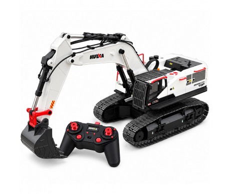 Радиоуправляемый экскаватор белый HUI NA TOYS масштаб 1:14 2.4G - HN1594-WHITE