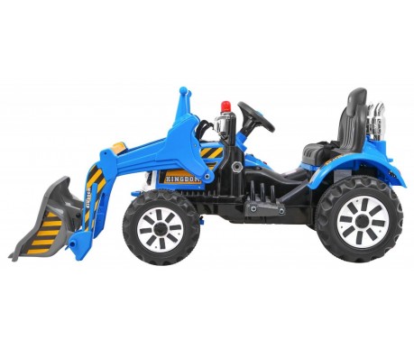 Детский электромобиль трактор на аккумуляторе 12V / синий - JS328A-BLUE