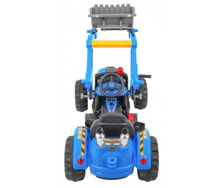 Детский электромобиль трактор на аккумуляторе 12V / синий - JS328A-BLUE