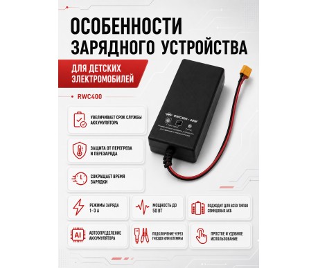 Универсальное зарядное устройство для свинцовых аккумуляторов 6В/12В/24В - RWC400