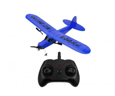 Радиоуправляемый самолет Piper Cub J3 для начинающих 2.4G - FX803-BLUE