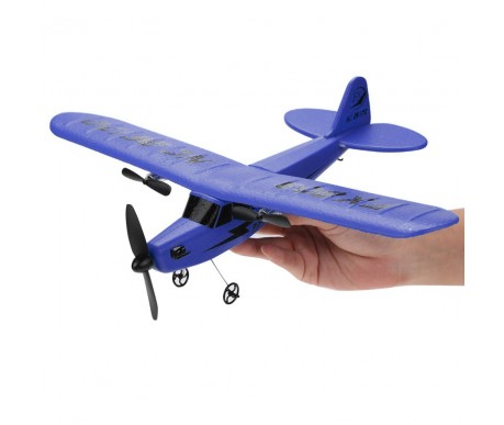 Радиоуправляемый самолет Piper Cub J3 для начинающих 2.4G - FX803-BLUE
