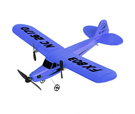 Радиоуправляемый самолет Piper Cub J3 для начинающих 2.4G - FX803-BLUE