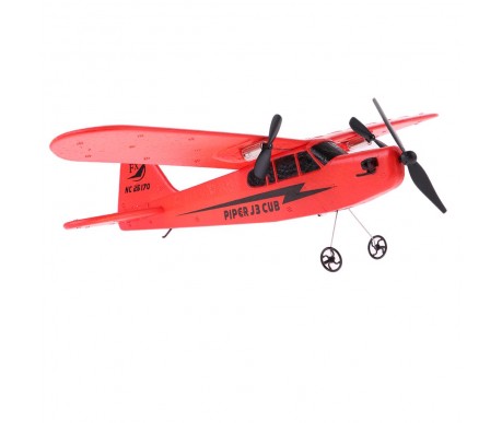 Радиоуправляемый самолет Piper Cub J3 для начинающих 2.4G - FX803-RED
