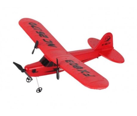 Радиоуправляемый самолет Piper Cub J3 для начинающих 2.4G - FX803-RED