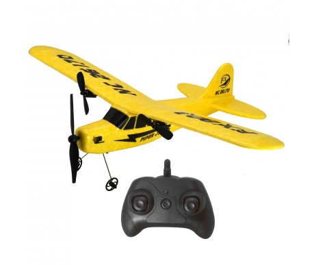 Радиоуправляемый самолет Piper Cub J3 для начинающих 2.4G - FX803-YELLOW
