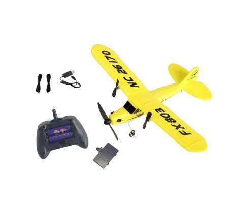 Радиоуправляемый самолет Piper Cub J3 для начинающих 2.4G - FX803-YELLOW