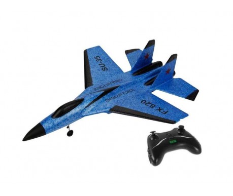 Радиоуправляемый самолет SU-35 для начинающих 2.4G - FX820-BLUE