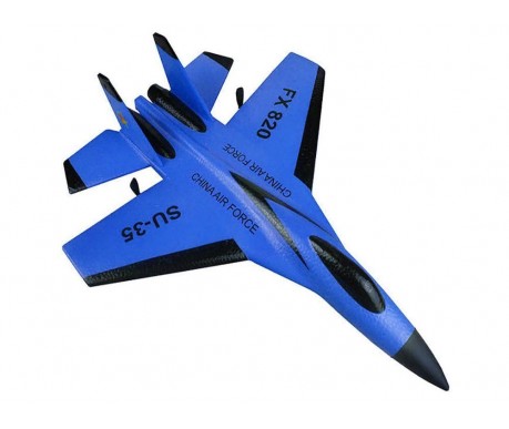 Радиоуправляемый самолет SU-35 для начинающих 2.4G - FX820-BLUE