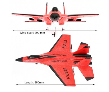 Радиоуправляемый самолет SU-35 для начинающих 2.4G - FX820-RED
