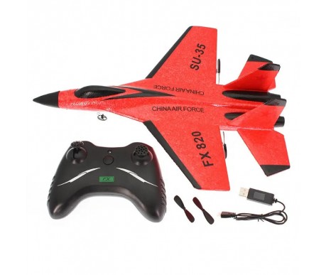 Радиоуправляемый самолет SU-35 для начинающих 2.4G - FX820-RED