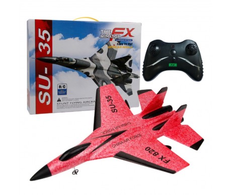 Радиоуправляемый самолет SU-35 для начинающих 2.4G - FX820-RED