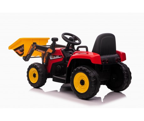 Детский электромобиль XMX трактор с ковшом (красный, EVA, пульт, 12V) - XMX611U-RED