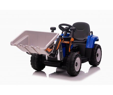 Детский электромобиль XMX трактор с ковшом (синий, EVA, пульт, 12V) - XMX611U-BLUE