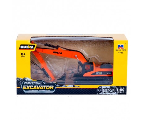 Металлический гусеничный экскаватор HuiNa Toys 1:50 - HN1722-ORANGE