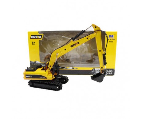 Металлический гусеничный экскаватор HuiNa Toys 1:50 - HN1722-YELLOW