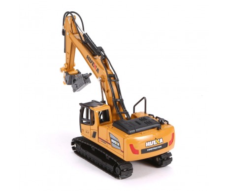 Металлический экскаватор с отбойным молотом HUI NA TOYS масштаб 1:60 - HN1811