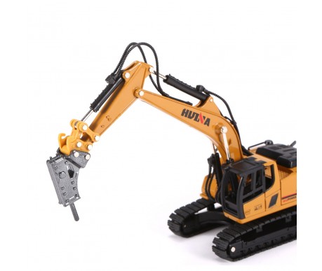 Металлический экскаватор с отбойным молотом HUI NA TOYS масштаб 1:60 - HN1811