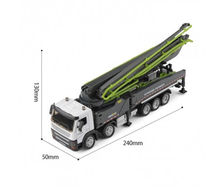 Металлический грузовик бетононасос HuiNa Toys 1:50 - HN1709-GREEN