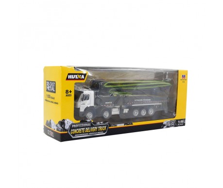 Металлический грузовик бетононасос HuiNa Toys 1:50 - HN1709-GREEN