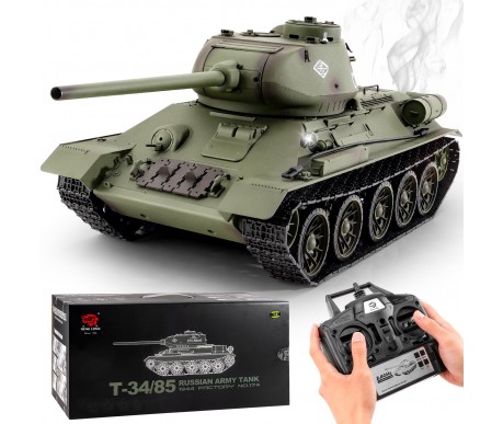 Радиоуправляемый танк Heng Long T-34 V7.0 масштаб 1:16 RTR 2.4GHz - 3909-1 V7.0