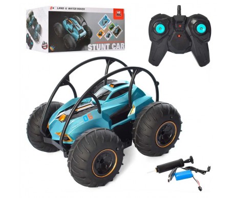 Радиоуправляемая синяя амфибия (влагозащита, надувные колеса, 4WD) - WD01-1-BLUE