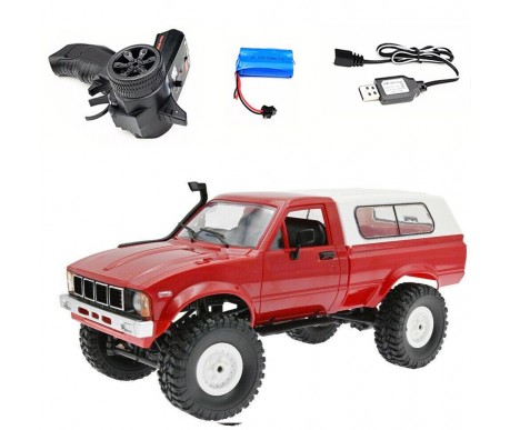 Радиоуправляемая машина WPL пикап Hilux (красная) 4WD 2.4G 1:16 RTR - WPLC-24-RED
