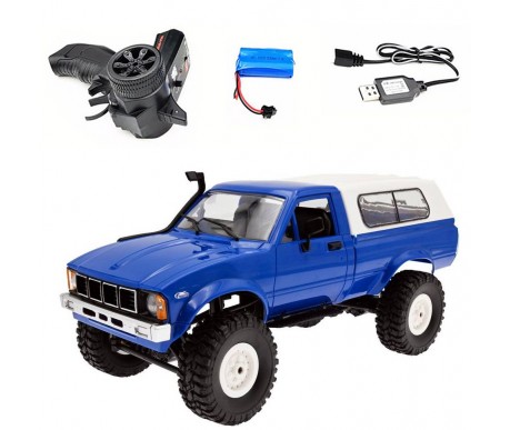 Радиоуправляемая машина WPL пикап Hilux (синяя) 4WD 2.4G 1:16 RTR - WPLC-24-BLUE