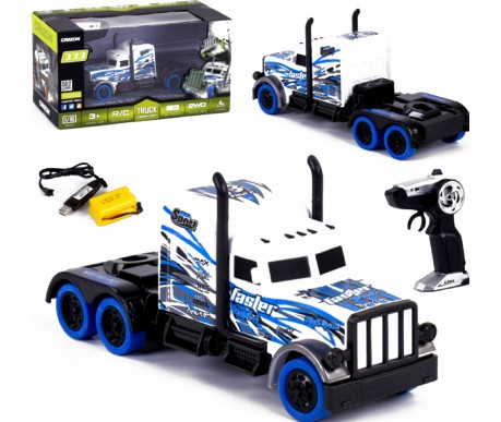 Радиоуправляемый грузовик - тягач FASTER BEAST (2WD, акб, 1:16) - GM1929-BLUE