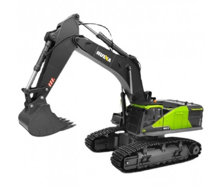 Металлический гусеничный экскаватор HUI NA TOYS масштаб 1:50 - HN1721-GREEN