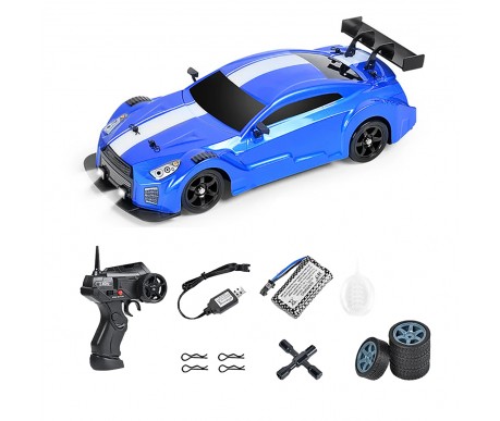 Радиоуправляемая машина для дрифта HB Nissan GTR (4WD, свет, пар, акб, 1:16) - SC16A02-1