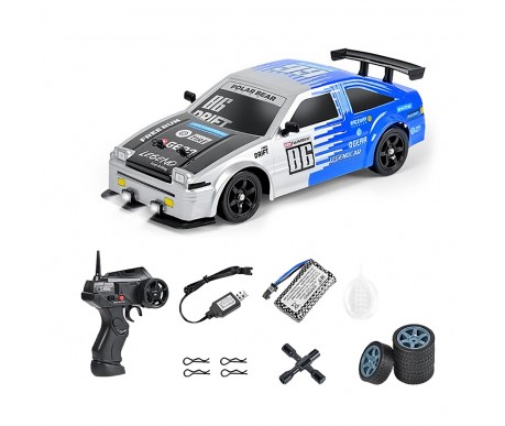 Радиоуправляемая машина для дрифта HB Toyota AE86 (4WD, свет, пар, акб, 1:16) - SC16A07-1