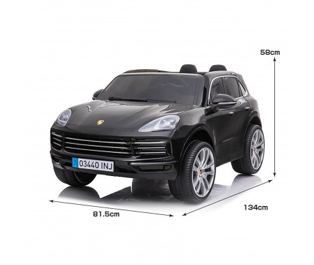 Детский электромобиль PORSCHE CAYENNE S 12V - JJ2128-BLACK-PAINT