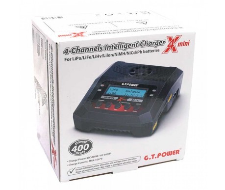 Универсальное зарядное устройство G.T.Power X4 MINI 19-26/220В, 10Aх4, 400W - GTP-X4-MINI