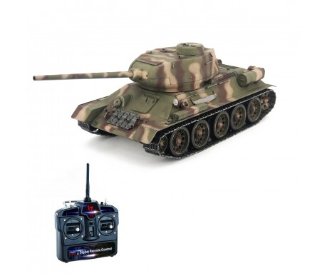 Радиоуправляемый танк Taigen Т-34/85 СССР 1:16 (лесной камуфляж, звук, дым V3) - AS3909-B-CAMO