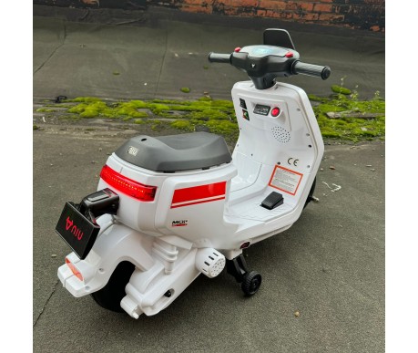 Детский электромотоцикл скутер с пультом управления NIU MQi+ Sport 12V - AHL012-WHITE
