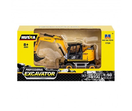 Масштабная модель экскаватор-бульдозер Huina 1:50 - HN1725-YELLOW