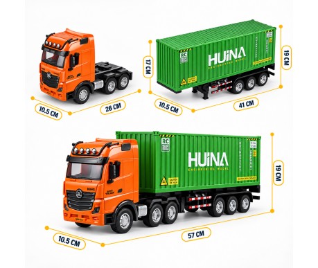 Радиоуправляемый грузовик контейнеровоз HUINA 1:18 - HN1317-GREEN